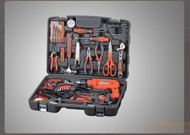 hotsalegift 92 sets metal toolbox drill household tools screwdriver bags 2