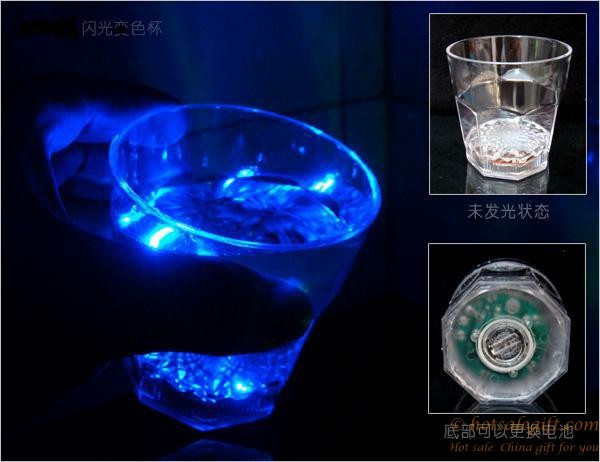 hotsalegift creative cup water sensor flash led light cup party glasses 5