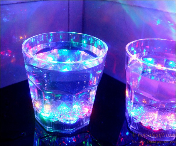 hotsalegift creative cup water sensor flash led light cup party glasses
