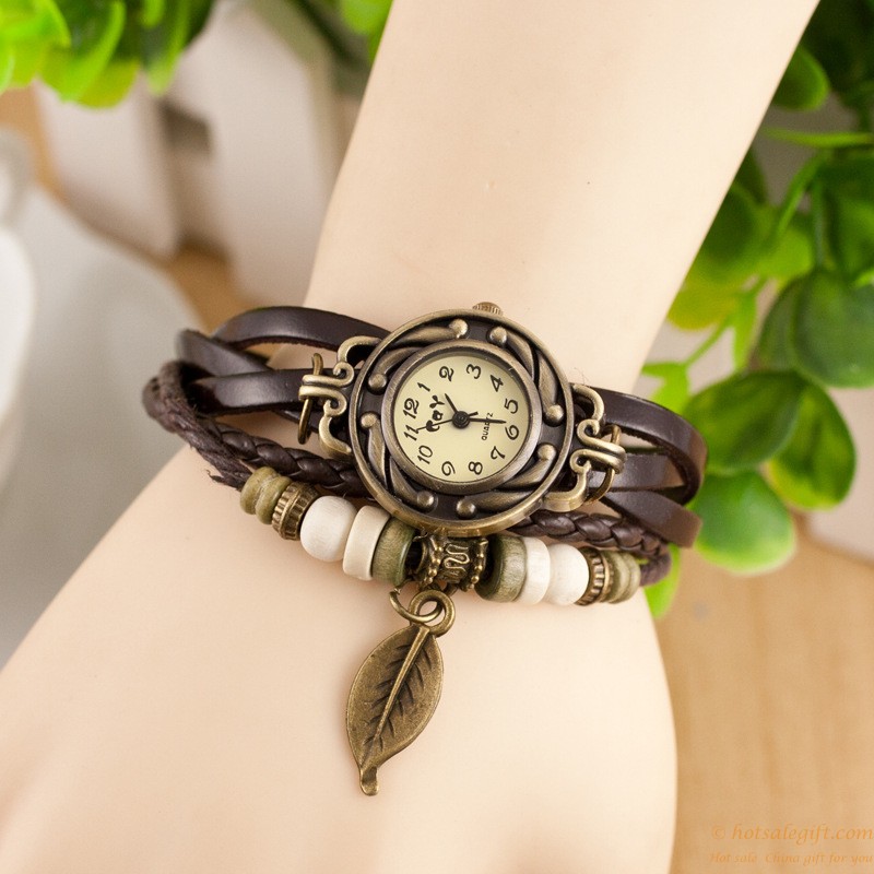 hotsalegift retro woven bracelet watch for women 5