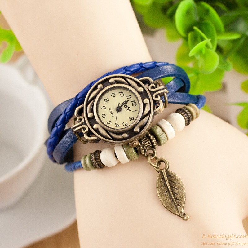hotsalegift retro woven bracelet watch for women 7