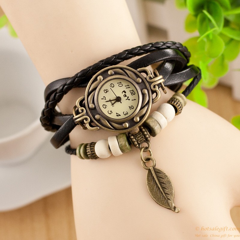 hotsalegift retro woven bracelet watch for women