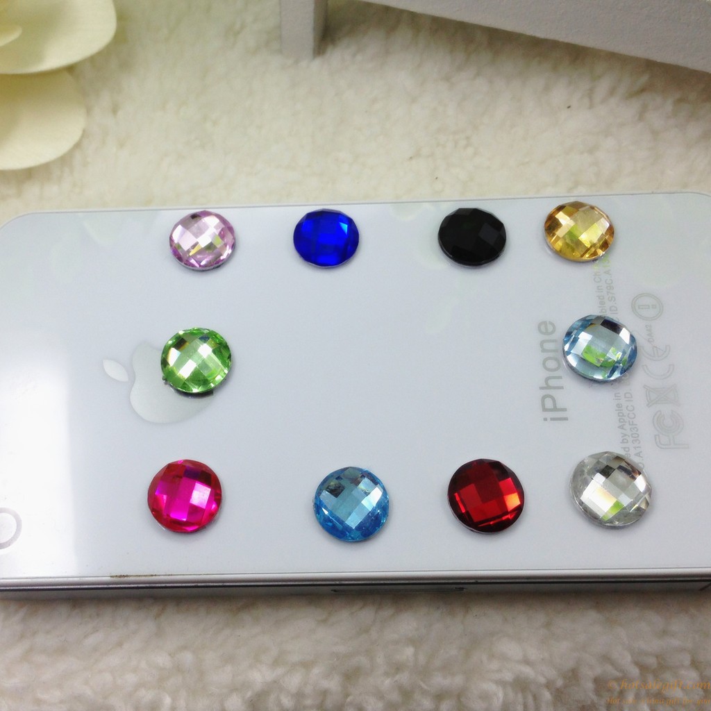 hotsalegift hot sale iphone button stickers affixed diamond buttons 5