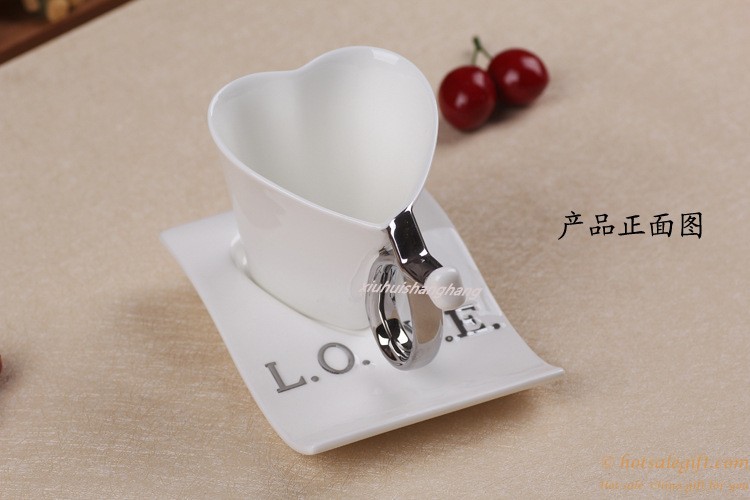 hotsalegift 2014 hot sale creative heart shape ceramic cup mug cups 2