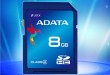بطاقة SD ADATA 8G عالية السرعة بطاقة ذاكرة الكاميرا