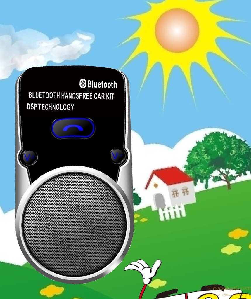 hotsalegift solar bluetooth car kit insert tf card mp3 gift