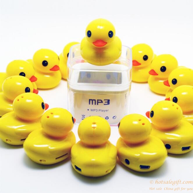 hotsalegift cute cartoon yellow duck mini portable mp3 2