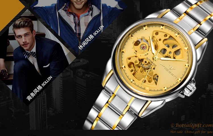 hotsalegift fashion semihollow automatic mechanical watch male table 2