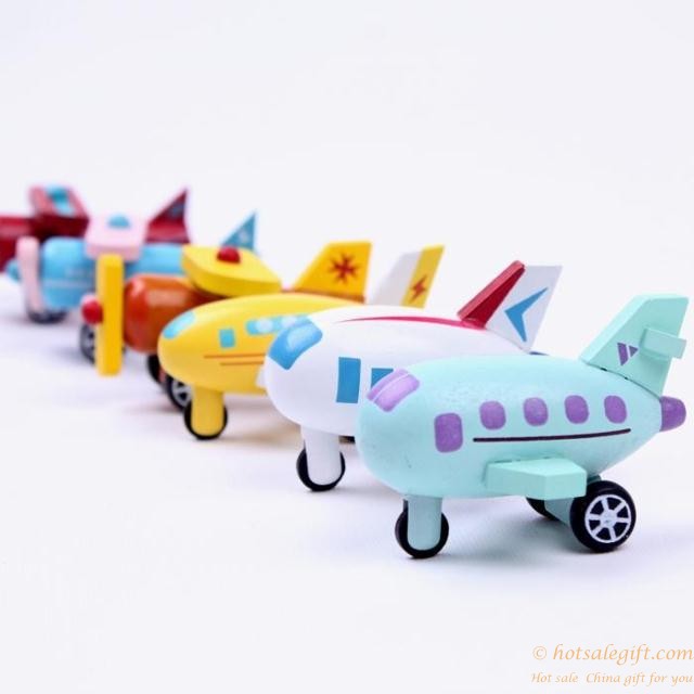 hotsalegift series 12 sets wooden airplane airplane toy 3