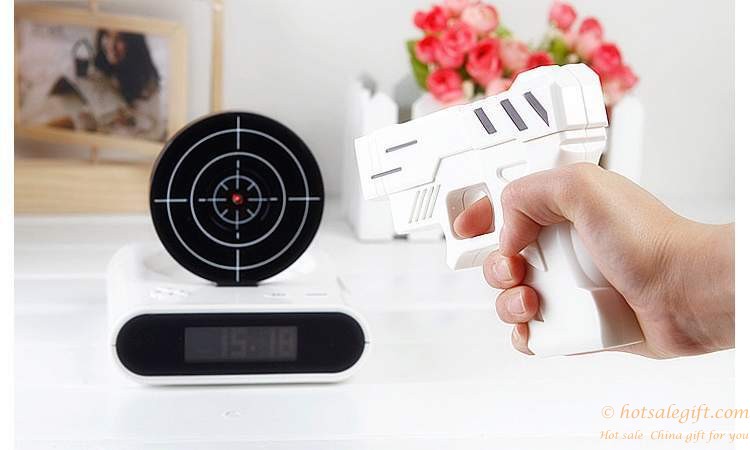 hotsalegift childrens creative gifts novelty pistol shooting alarm clock 2