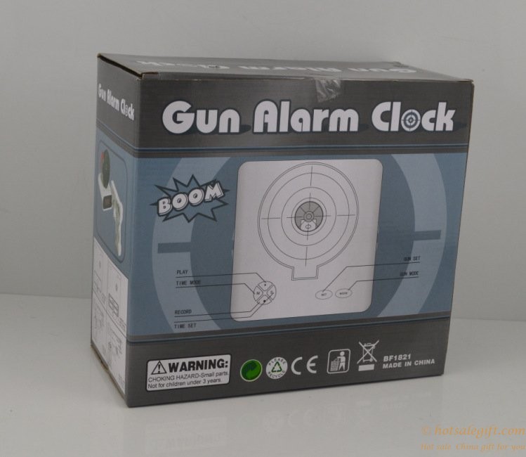 hotsalegift childrens creative gifts novelty pistol shooting alarm clock 3