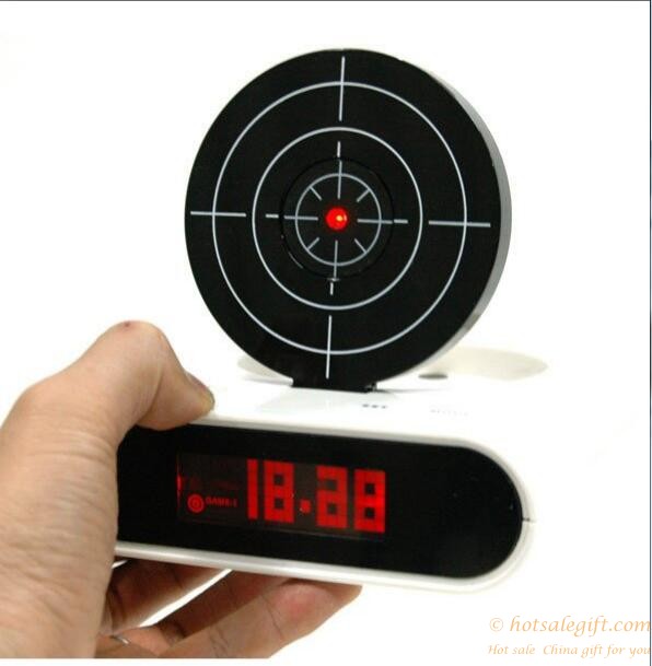 hotsalegift childrens creative gifts novelty pistol shooting alarm clock 6