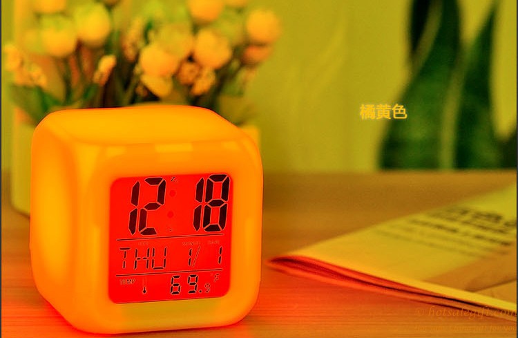 hotsalegift creative alarm clock 7 colors colorful 6