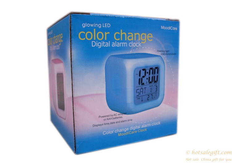 hotsalegift creative alarm clock 7 colors colorful 8