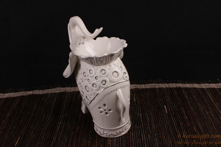 hotsalegift creative aroma lamps ceramic elephant gift 1