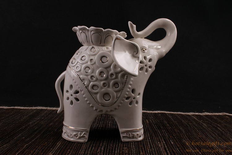 hotsalegift creative aroma lamps ceramic elephant gift 2