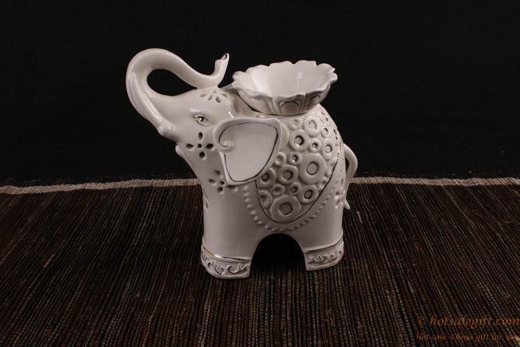 hotsalegift creative aroma lamps ceramic elephant gift 3