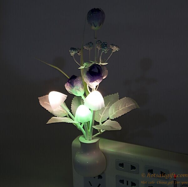 hotsalegift creative custom led mushroom rose type light control sensor light 2