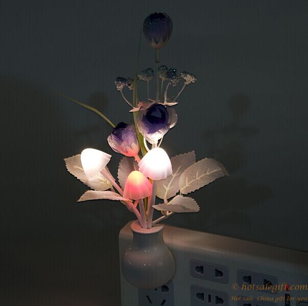 hotsalegift creative custom led mushroom rose type light control sensor light 3
