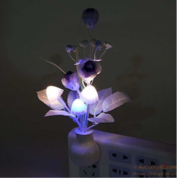 hotsalegift creative custom led mushroom rose type light control sensor light 4