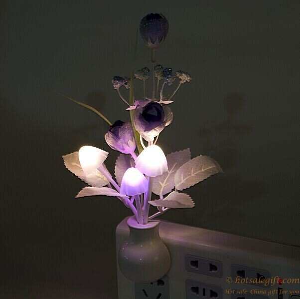 hotsalegift creative custom led mushroom rose type light control sensor light