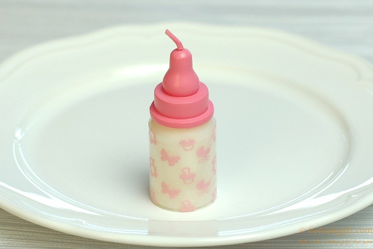 hotsalegift creative pink birthday candle smokefree baby bottles shape 2