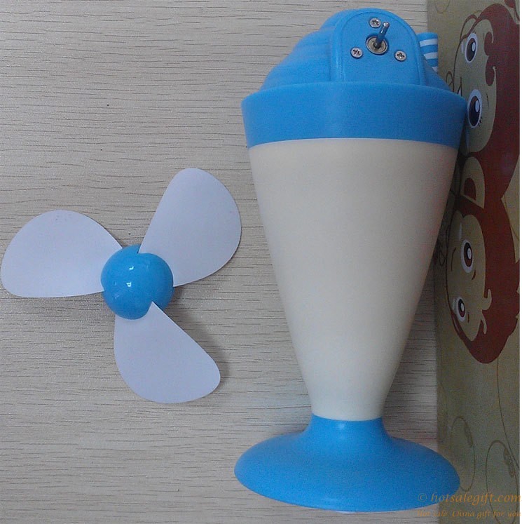 hotsalegift mini desktop cream ice cream shape light small fan 3