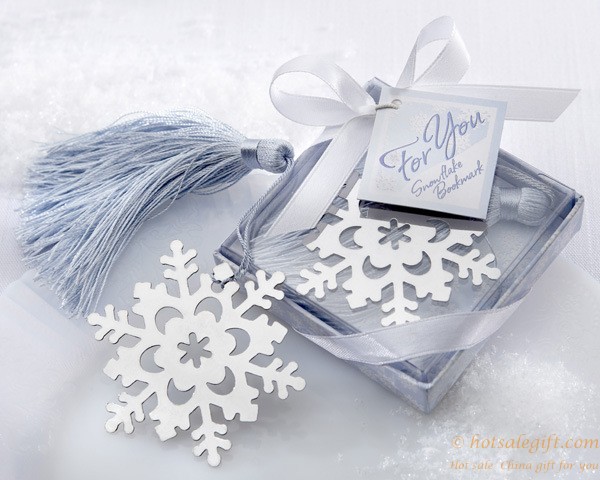 hotsalegift romantic hollow metal snowflake bookmark