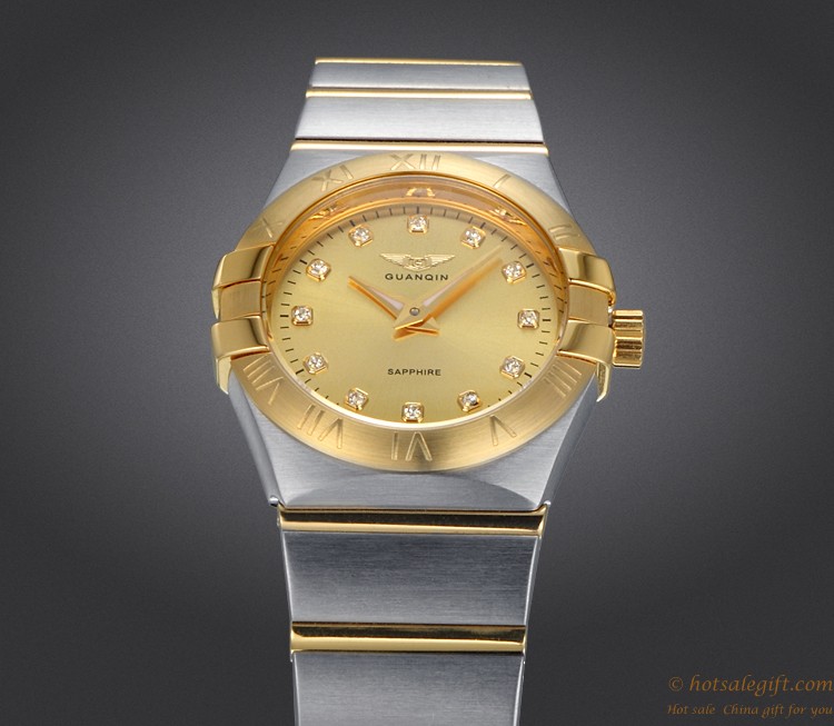 hotsalegift swiss luxury gold plated mechanical watch for business ladies 8
