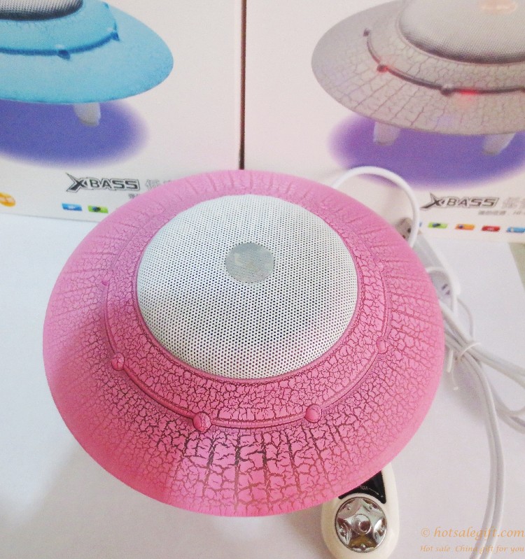 hotsalegift colorful ufo shape subwoofer wired speaker laptop 8