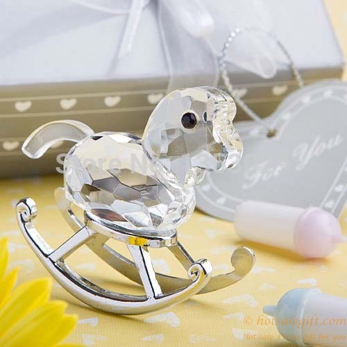 hotsalegift crystal collection rocking horse favor baby shower gift