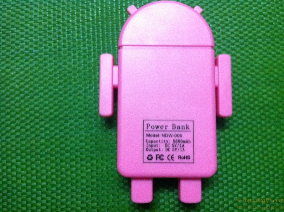 hotsalegift cute 5600 mah android robot cartoon mobile power bank charger 1