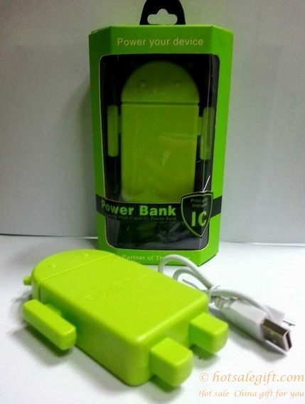 hotsalegift cute 5600 mah android robot cartoon mobile power bank charger 7