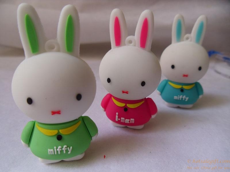 hotsalegift miffy rabbit soft pvc cartoon disk usb flash memory 4