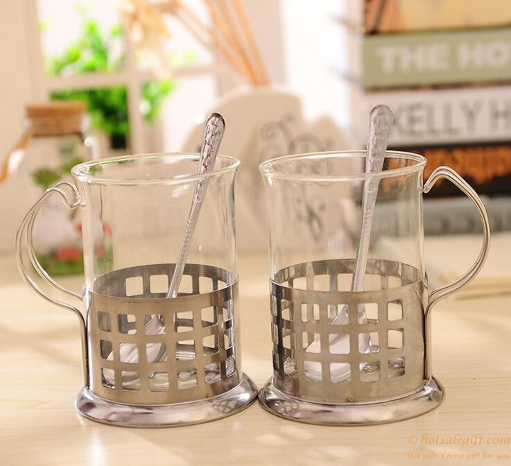 hotsalegift stainless steel base glasses spoons couple 1
