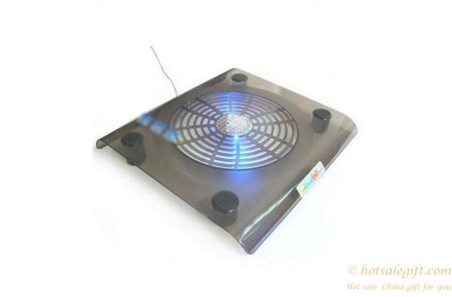 hotsalegift transparent big fan notebook cooler led light 3