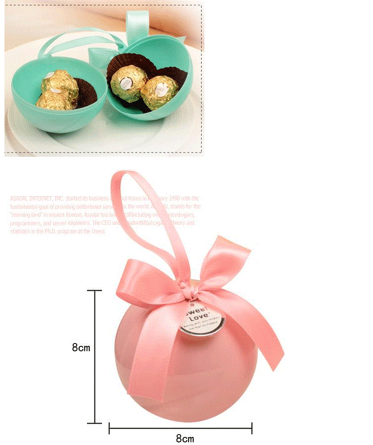 hotsalegift creative wedding candy boxspherical shape 4