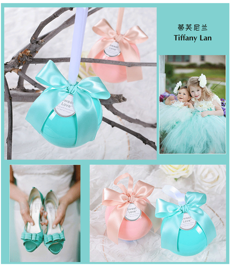 hotsalegift creative wedding candy boxspherical shape 5
