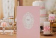 Δημιουργική γάμο Μοβ ροζ ρομαντικό σημάδι στο βιβλίο επισκεπτών Βιβλία
