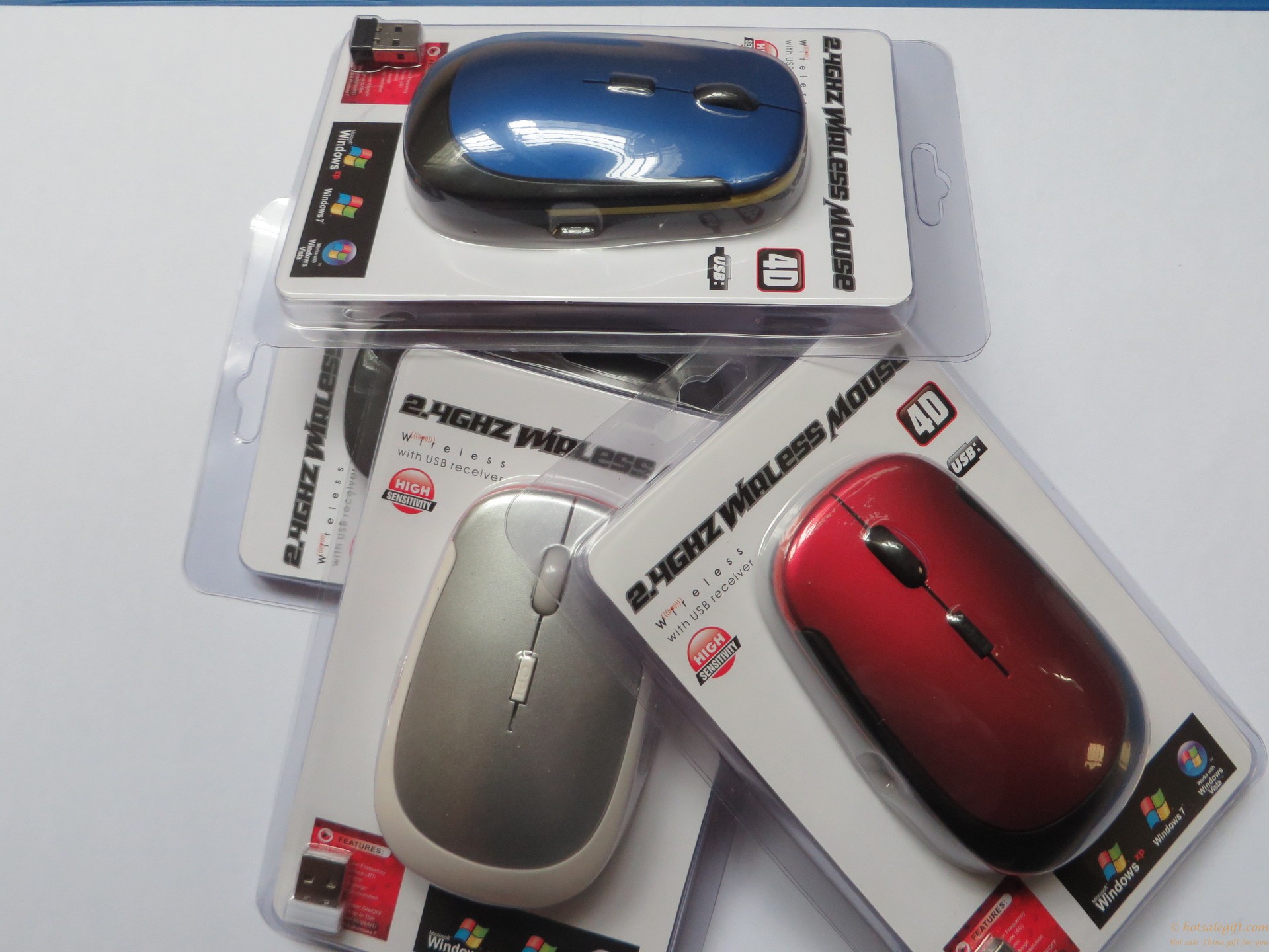 hotsalegift multiple colors 24ghz wireless bluetooth mouse 5