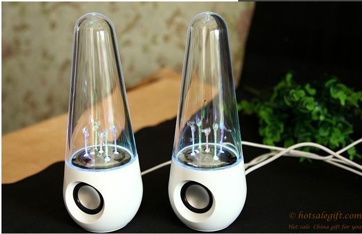hotsalegift abs plastic quality water dancing speaker