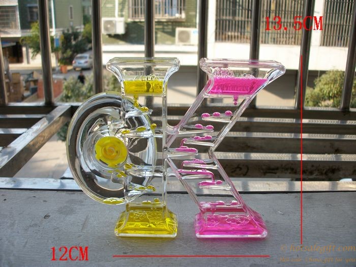 hotsalegift shape acrylic colorful oily hourglass 2