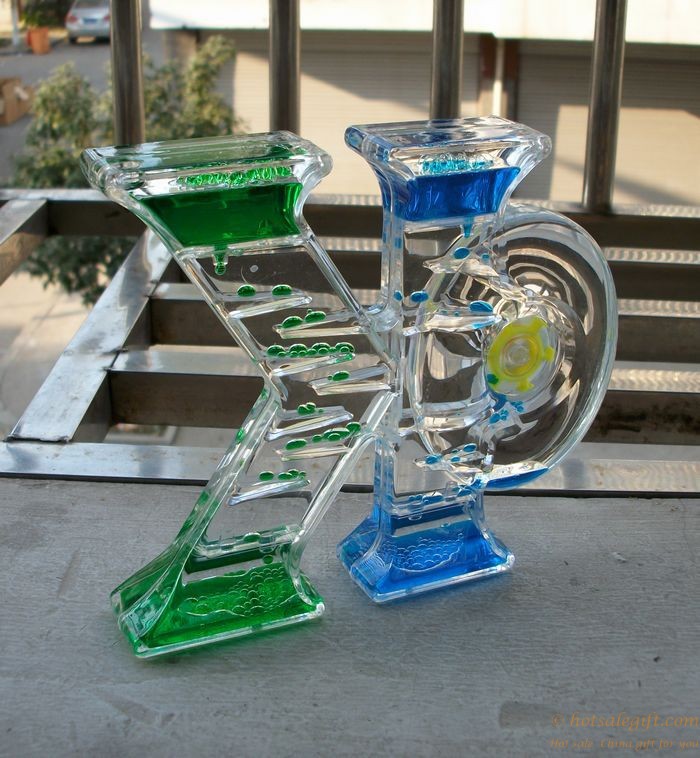 hotsalegift shape acrylic colorful oily hourglass 3
