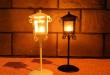 Улица дизайн лампа желязо свещ титуляр метални съдове за декорация на дома