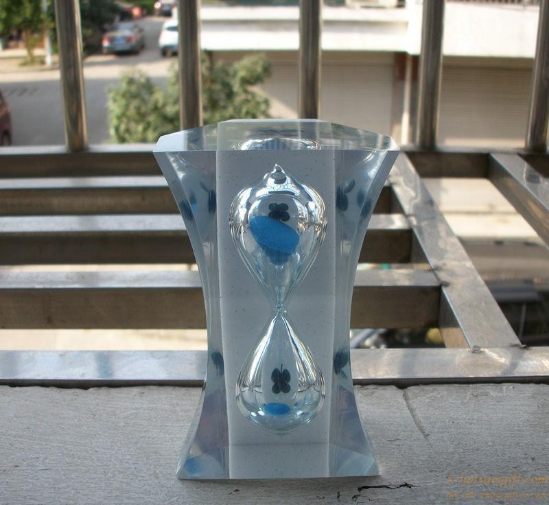 hotsalegift transparent resin hexagon 10 minutes hourglass 1