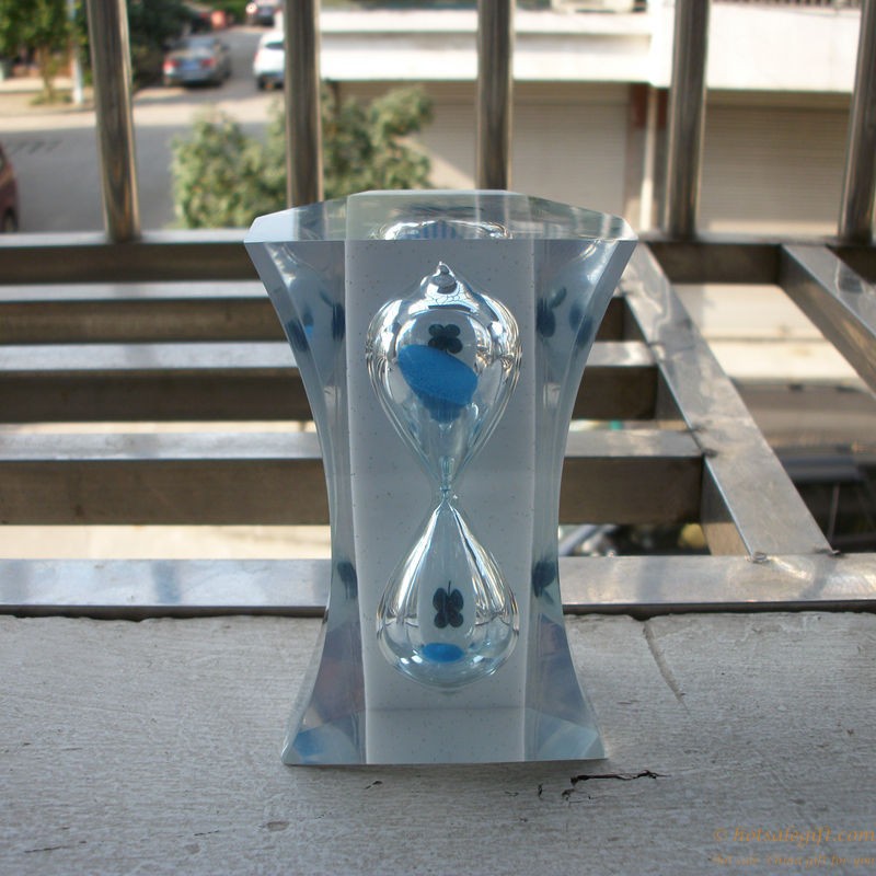 hotsalegift transparent resin hexagon 10 minutes hourglass