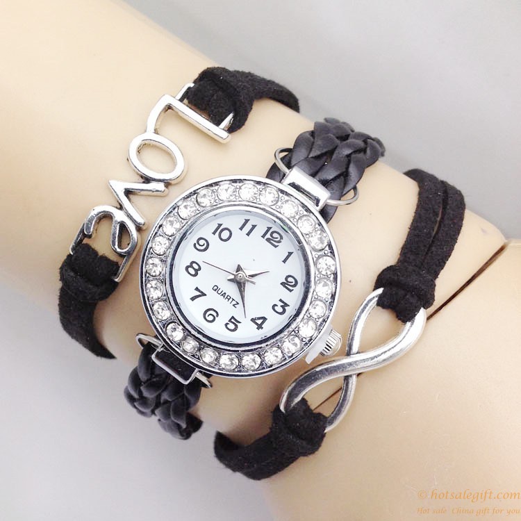 hotsalegift bow tie diamond bracelet watch 2