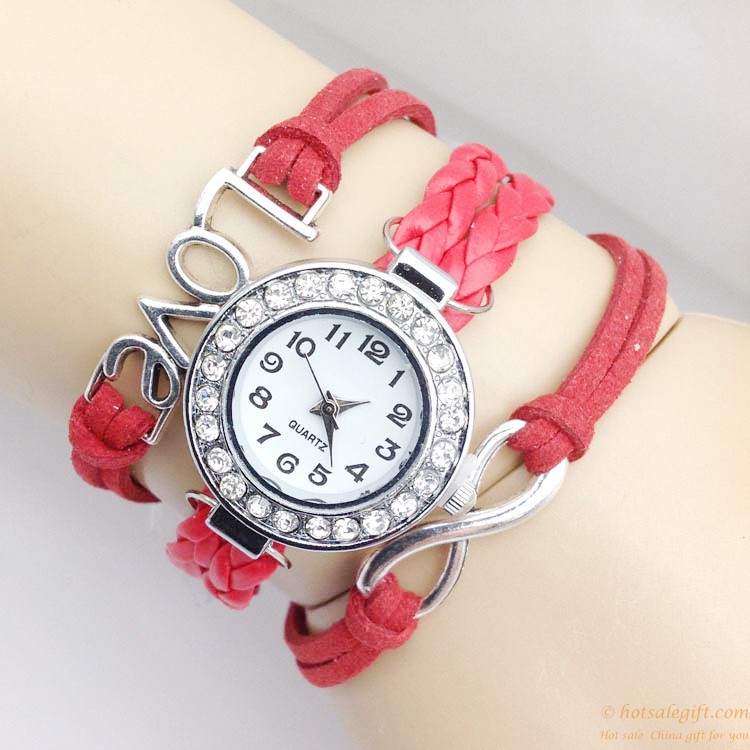 hotsalegift bow tie diamond bracelet watch 4