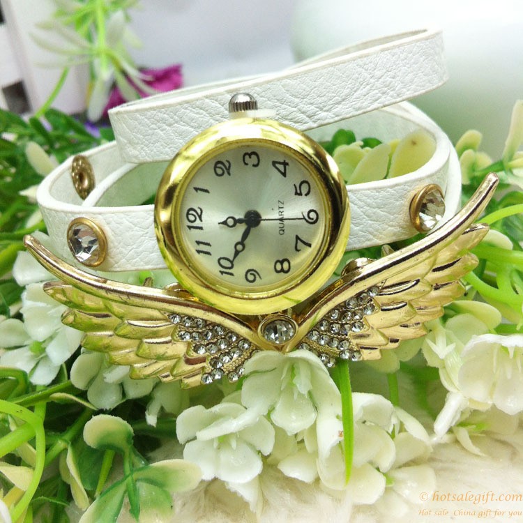 hotsalegift diamond angel wings surrounded watches ladies 12