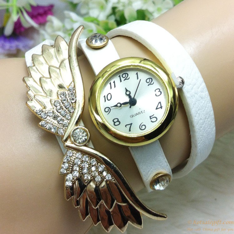 hotsalegift diamond angel wings surrounded watches ladies